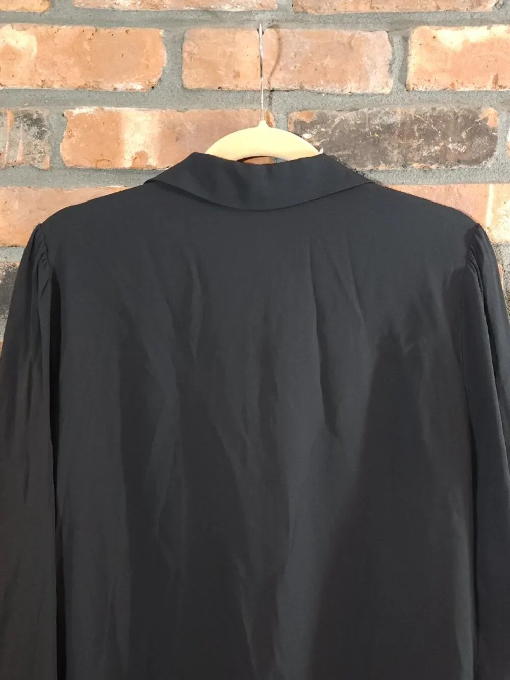J. Crew Long Sleeve Shift Dress in Black Crepe Minimalist Workwear Women's M NWT